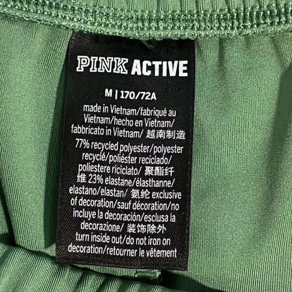Pink Active Women's Green Leggings Size Medium - Picture 7 of 9